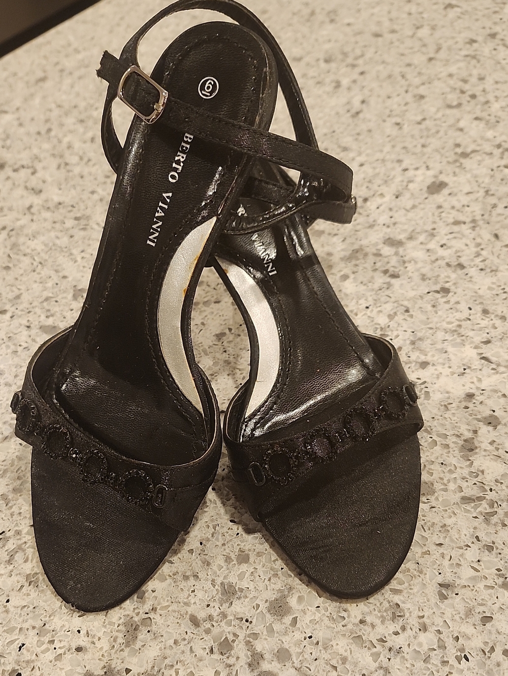 Robert Vianni Black Embellished Women’s Dress Shoes